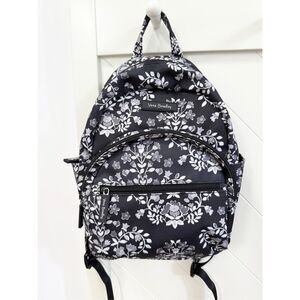Vera Bradley Essential Compact Chandelier Noir Backpack Black White Gray Floral